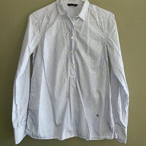 Massimo Dutti Stripped White and Blue Shirt